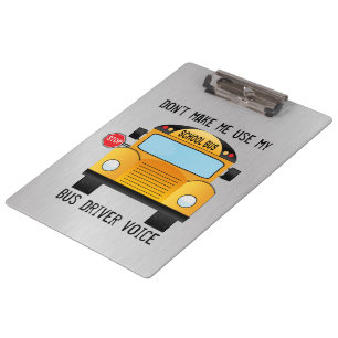 Funny School Bus Driver   Clipboard