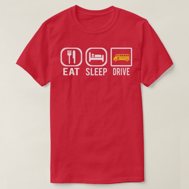 Funny School Bus Driver Design 1 T-Shirt (Design Front)