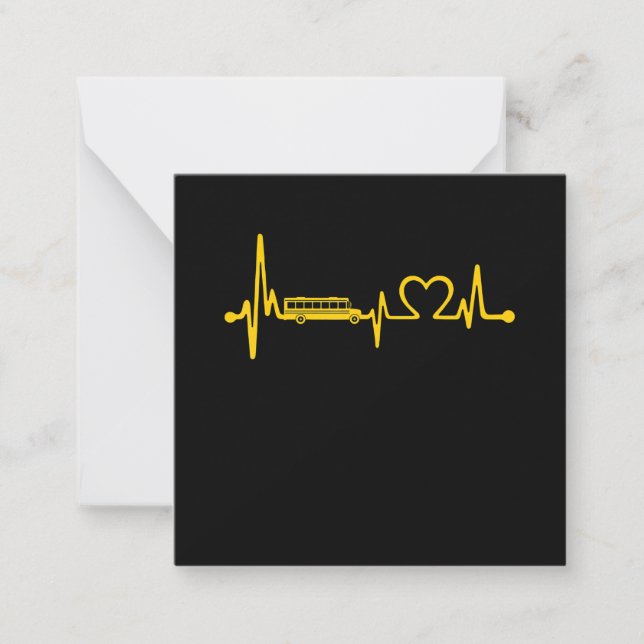 funny school bus driver gift  love school bus card (Front)