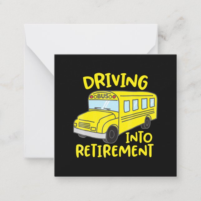 funny school bus driver retirement gift card (Front)
