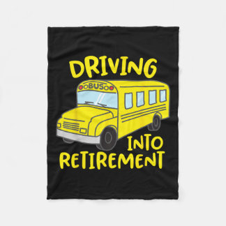 Funny School Bus Driver Retirement Gift Shirt  Fleece Blanket