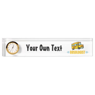 Funny School Bus Nameplate