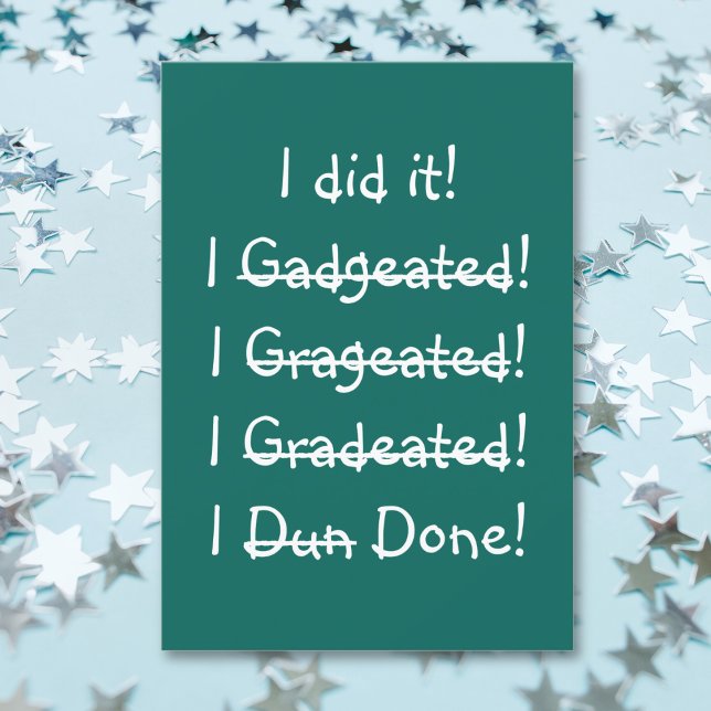 Funny School College Graduation Party Invite Card (Funny School College Graduation Party Invite Card)