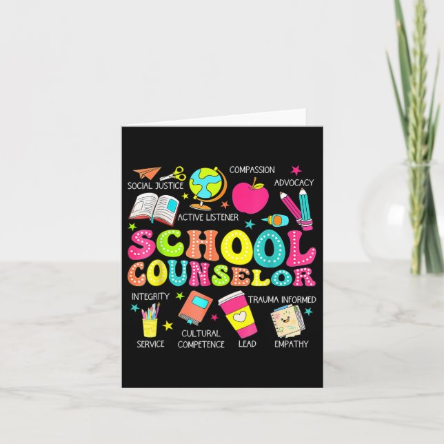 Funny School Counsellor Back To School Teacher Cou Card (Front)