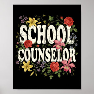 Funny school counselor appreciation women poster