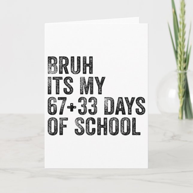 Funny School Countdown Student Teacher Clroom Humo Card (Front)