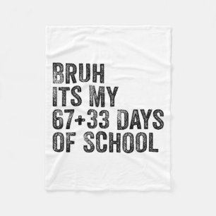 Funny School Countdown Student Teacher Clroom Humo Fleece Blanket