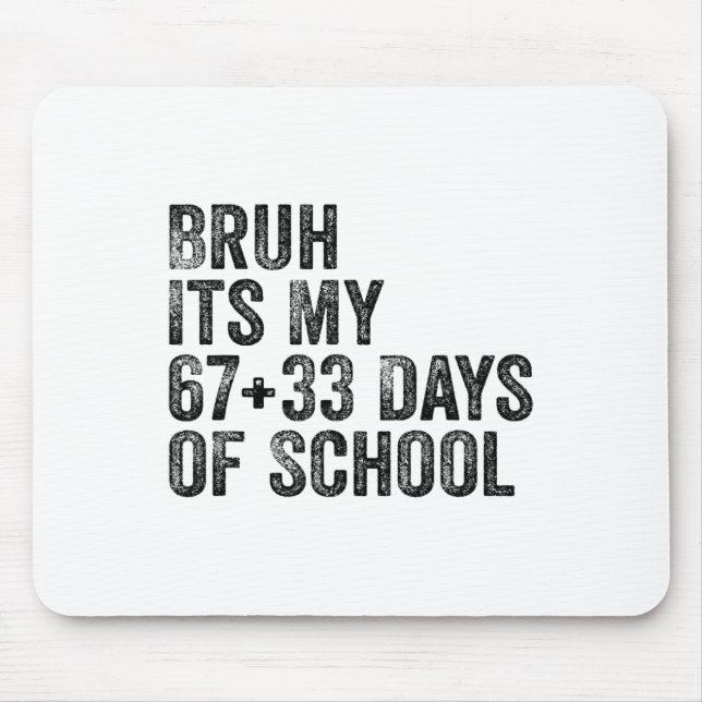 Funny School Countdown Student Teacher Clroom Humo Mouse Mat (Front)