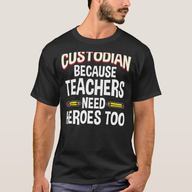 Funny School Custodian Design For Men Women Janito T-Shirt (Front)