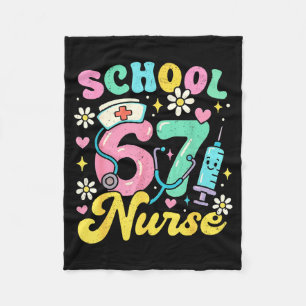 Funny School Nurse 67 Cute Medical Meme Design  Fleece Blanket