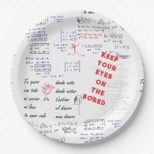 Funny School Party Paper Plate