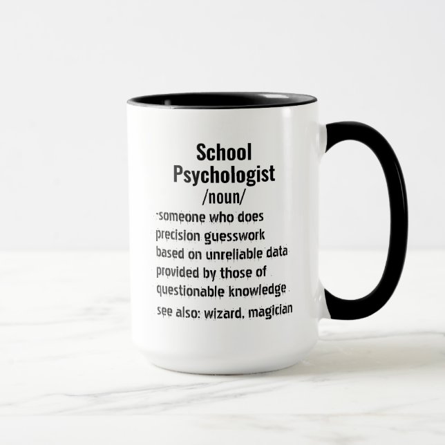 Funny School Psychologist Definition gifts  Mug (Right)