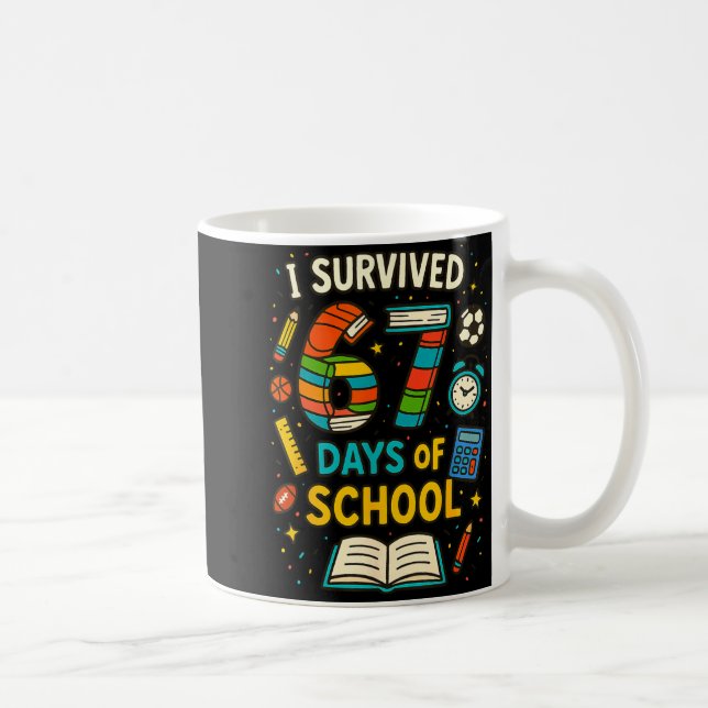 Funny School Six Seven Meme Student Teacher Joke 6 Coffee Mug (Right)
