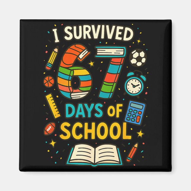 Funny School Six Seven Meme Student Teacher Joke 6 Magnet (Front)