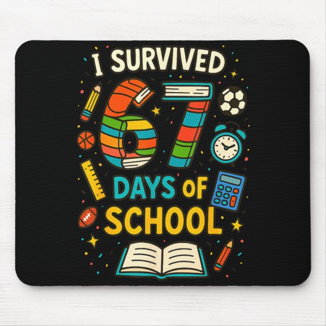 Funny School Six Seven Meme Student Teacher Joke 6 Mouse Mat (Front)