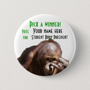 Funny School Student Body Election Campaign 6 Cm Round Badge