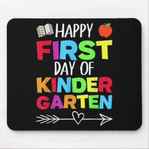 Funny School Teacher Student Happy First Day Of Ki Mouse Mat