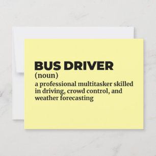 Funny School Transport Driver Definition Postcard