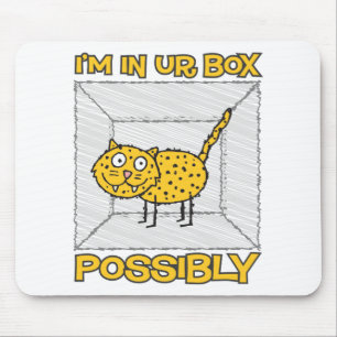 Funny Schrodinger's Cat Lolcat Mousepad