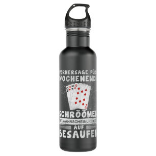 Funny Schröömen dolls card game Rheinland saying 710 Ml Water Bottle