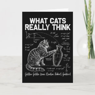 Funny Science Cat Physics Teacher What Cats Really Card