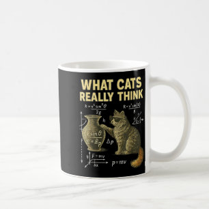 Funny Science Cat Physics What Cats Think Gift Men Coffee Mug