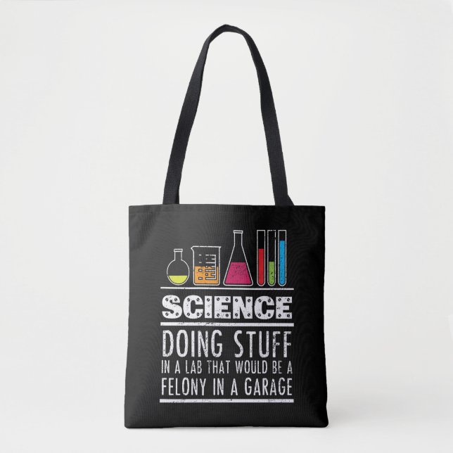 Funny Science Chemistry T Shirt for Nerds Tote Bag (Front)