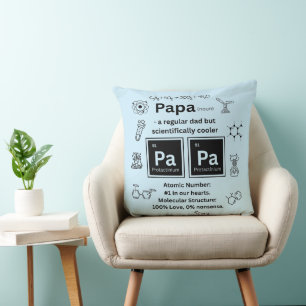 Funny Science Dad Father’s Day Chemistry Gift Cushion