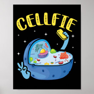 Funny Science Fueled By Mitochondria Coffee Biolog Poster