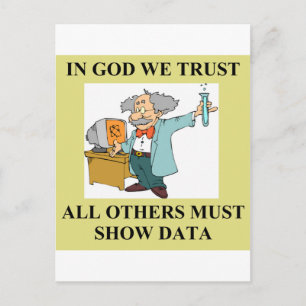 funny science joke postcard