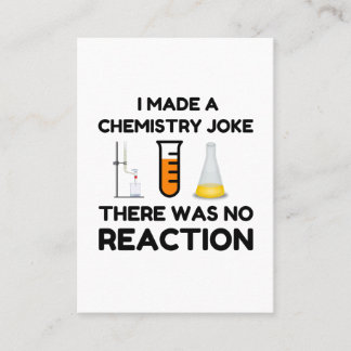 Funny Science lover chemistry joke Business Card