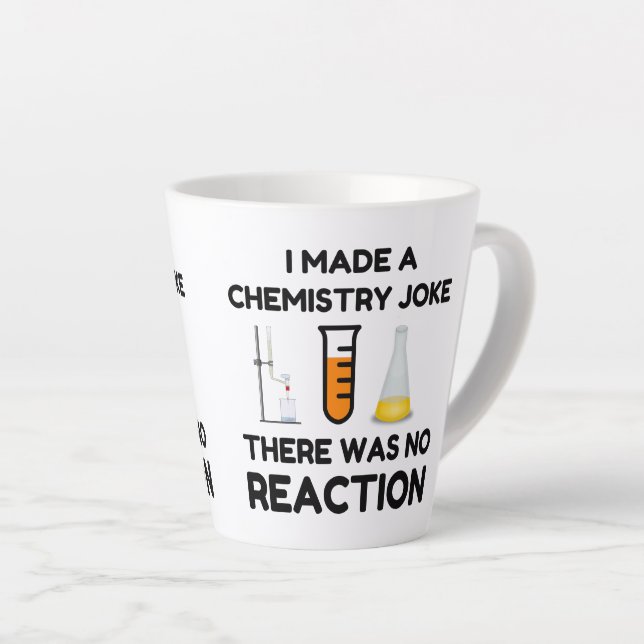 Funny Science lover chemistry joke Latte Mug (Right Angle)