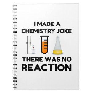 Funny Science lover chemistry joke Notebook