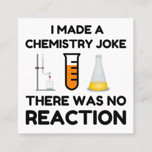 Funny Science lover chemistry joke Square Business Card
