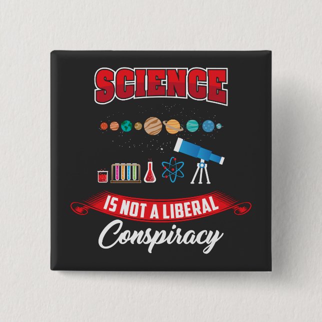 Funny Science Nerd Gag For Back To School 15 Cm Square Badge (Front)