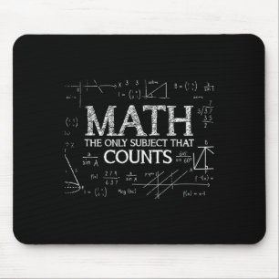 Funny Science Nerd Math The Only Subject That Coun Mouse Mat
