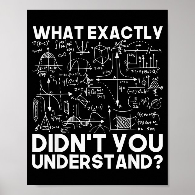 Funny Science Physicist Math Physics  Poster (Front)