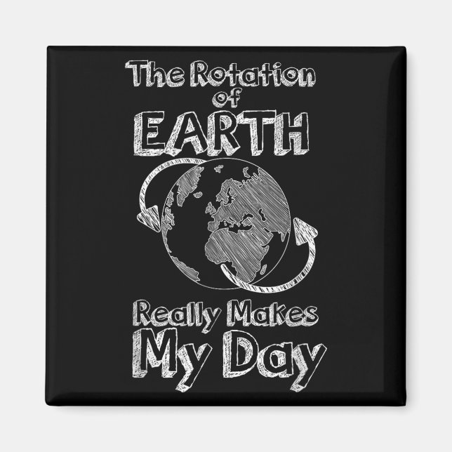 Funny Science Rotation Of Earth Really Makes My Da Magnet (Front)