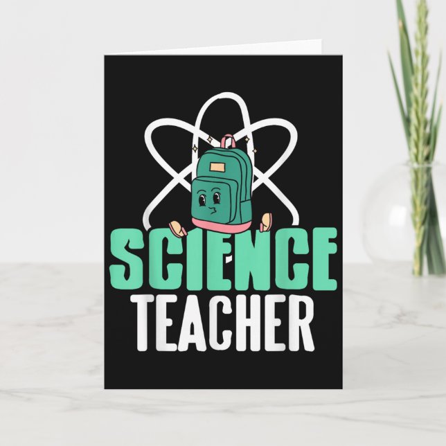Funny Science Teacher Backpack School Humour  Card (Front)