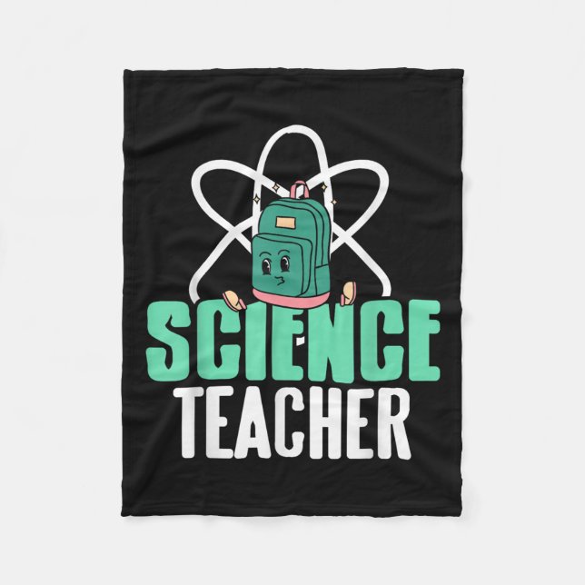 Funny Science Teacher Backpack School Humour  Fleece Blanket (Front)
