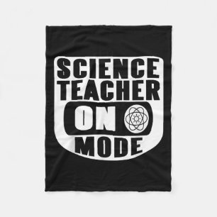 Funny Science Teacher On Mode Activated With Atom  Fleece Blanket