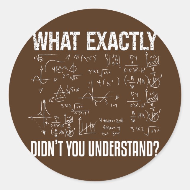 Funny Science Teacher Physicist Math Physics  Classic Round Sticker (Front)