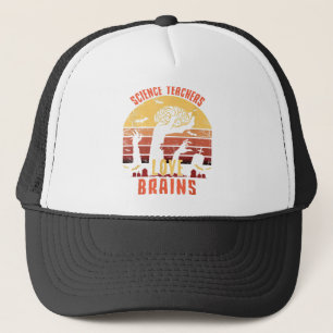 Funny Science Teachers Love Brains Halloween Trucker Hat