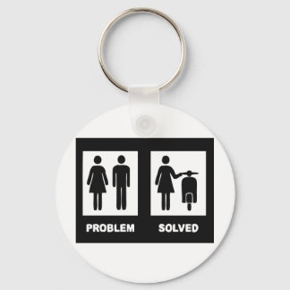 Funny scooter girl - no problem key ring