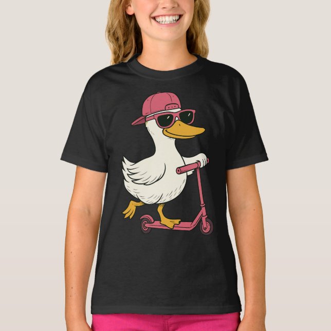 Funny Scooter Silly Goose  T-Shirt (Front)