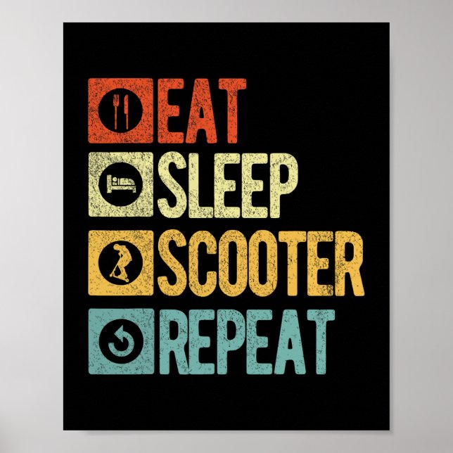 Funny Scooter Stunt Scooter Rider Scooter Tricks R Poster (Front)