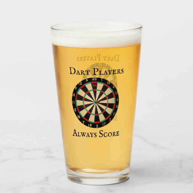 Funny Scoring At Darts Design, Glass (Front Filled)