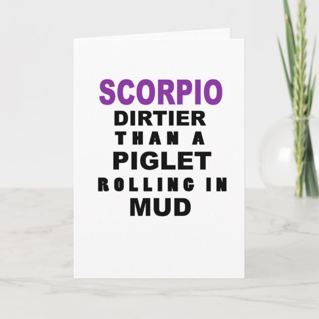 Funny Scorpio Birthday Card (Front)