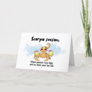 Funny Scorpio Zodiac Birthday Card
