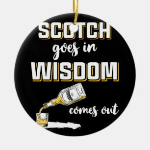Funny Scotch  Scottish Whiskey Ceramic Tree Decoration